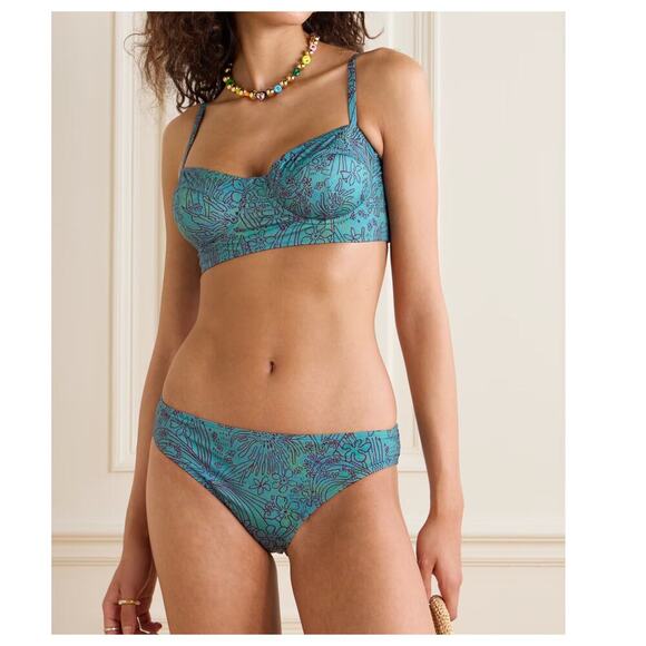 ULLA JOHNSON Dani Printed Bikini Bottoms Size Medium - Picture 1 of 9